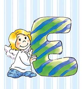 Schlüsselanhänger E Schutzengel Alphabet