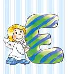 Schlüsselanhänger E Schutzengel Alphabet