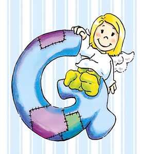 Schlüsselanhänger G Schutzengel Alphabet