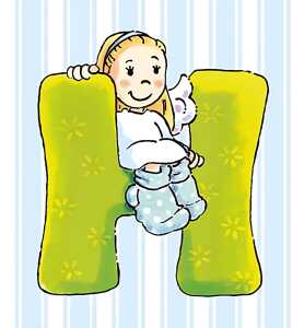 Schlüsselanhänger H Schutzengel Alphabet