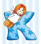 Schlüsselanhänger K Schutzengel Alphabet