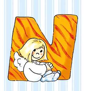 Schlüsselanhänger N Schutzengel Alphabet