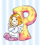 Schlüsselanhänger P Schutzengel Alphabet