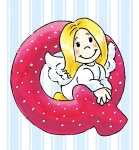 Schlüsselanhänger Q Schutzengel Alphabet