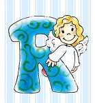 Schlüsselanhänger R Schutzengel Alphabet