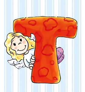 Schlüsselanhänger T Schutzengel Alphabet