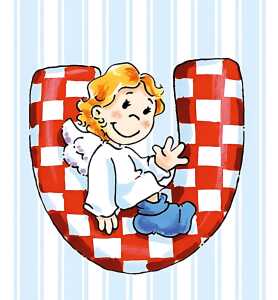 Schlüsselanhänger U Schutzengel Alphabet