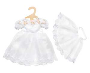 Brautkleid mit Schleier Sissi 28 bis 35cm - weißes Kleid mit Tüllrock,