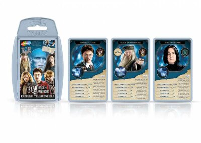 Harry Potter Kartenspiel Top Trumps - die größten Hexen und Zauberer, - 30 Karten mit spannenden Hintergrundfakten und Motiven, - ab 6 Jahren, Winning Moves