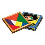 Tangram 10x10x1cm - aus Buchenholz und Robinienholz, 7...