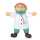 Handpuppe Arzt 28x27x10cm - aus Softvelour, Gesichtsstoff