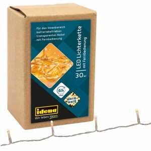 LED Lichterkette 30 LED,Fernbed., 6h Timer mit Fernbedienung, warmweiß