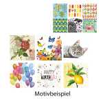 Servietten 20er 33x33cm neutrale Motive sortiert - Idena