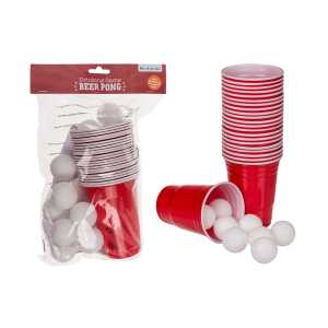 OOTB Trinkspiel Beer Pong mit 15 Bällen &