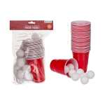 OOTB Trinkspiel Beer Pong mit 15 Bällen &