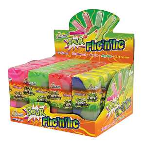 FlicNLic Sour Toggo Erdbeer-Zitrone-Limette Lolli Klappmesser-Style