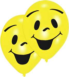 Luftballons Smiley 8 St. 25,4cm