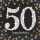Servietten 16er 33x33cm Sparkling Celebration 50 - gold silber Amscan