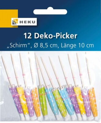 Papierschirmchen 12er 10cm, bunt sortiert - Ø 8,5CM