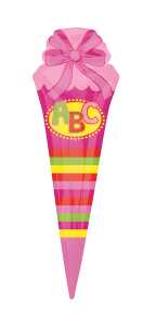 Folienballon Schultüte rosa 3583301 25x76cm