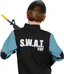 Kinderkostüm SWAT, 128 cm Shirt, Weste, Hose, Kappe
