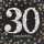 Servietten 16er 33x33cm Sparkling Celebration 30 - gold Silber Amscan