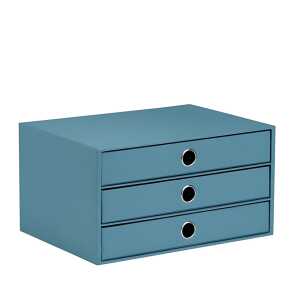 Schubladenbox 3er, Denim A4 quer, S.O.H.O.