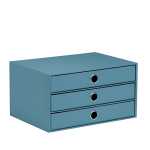 Schubladenbox 3er, Denim A4 quer, S.O.H.O.
