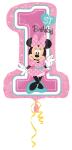 Folienballon Minnie 1st Birthday, 48x71cm