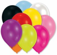 Latexballons bunt, 50 St. sortiert 27,5 cm