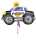Folienballon Junior Shape 60 x 45 cm, Polizeiauto
