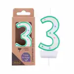 Idena Zahlenkerze "3" dunkelgrün