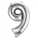 Folienballon Zahl 9 silber 9906294 86cm