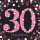 Servietten 16er 33x33cm Sparkling Celebration 30 - schwarz pink Amscan
