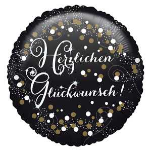 Folienballon Herzlichen Glückwunsch AMSCAN 3771401 Sparkling