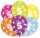 Zahlenballons 5 6 Stück, farbig sortiert