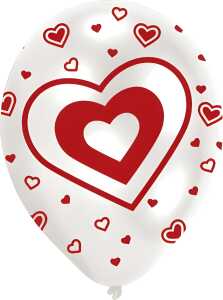 Amscan 6 Ballons Hearts Global