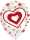 Amscan 6 Ballons Hearts Global