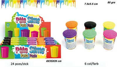 Slime Paste bunt 80g 6 Farben