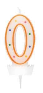 Idena Zahlenkerze "0" orange 4002372583606