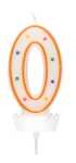 Idena Zahlenkerze "0" orange 4002372583606