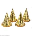 Kegelhut Happy New Year Gold, mit Fransen, H 28cm
