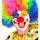 Nase Clown aus Schwamm rote Locken,