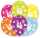 Zahlenballons 4 6 Stück, farbig sortiert