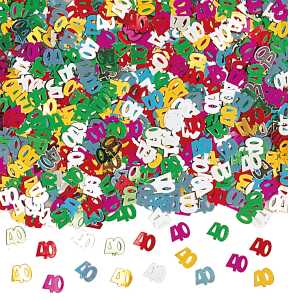 Konfetti Zahl "40"  mehrfarbig, 14 g
