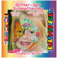 Schminkset Motiv, Glitzer Schmetterling