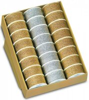 Kordel Band 4mm x 3m gold und silber sort.