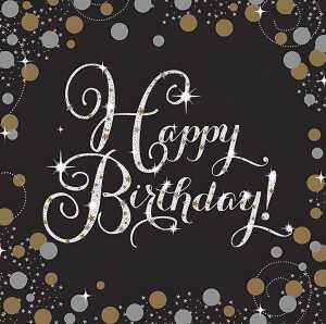 Servietten Happy Birthday Spark. Celebration, 16er 13051665654