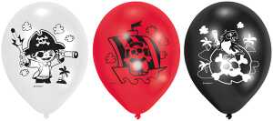 Latexballons Pirate 6er 22,8 cm/9"