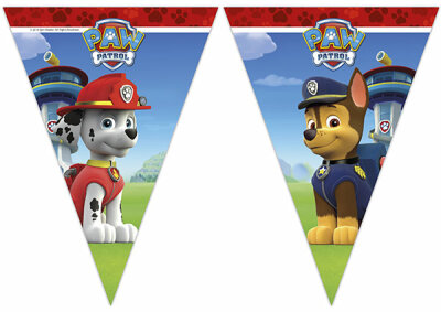 Flaggenbanner Paw Patrol 9 Wimpel, 2,3m